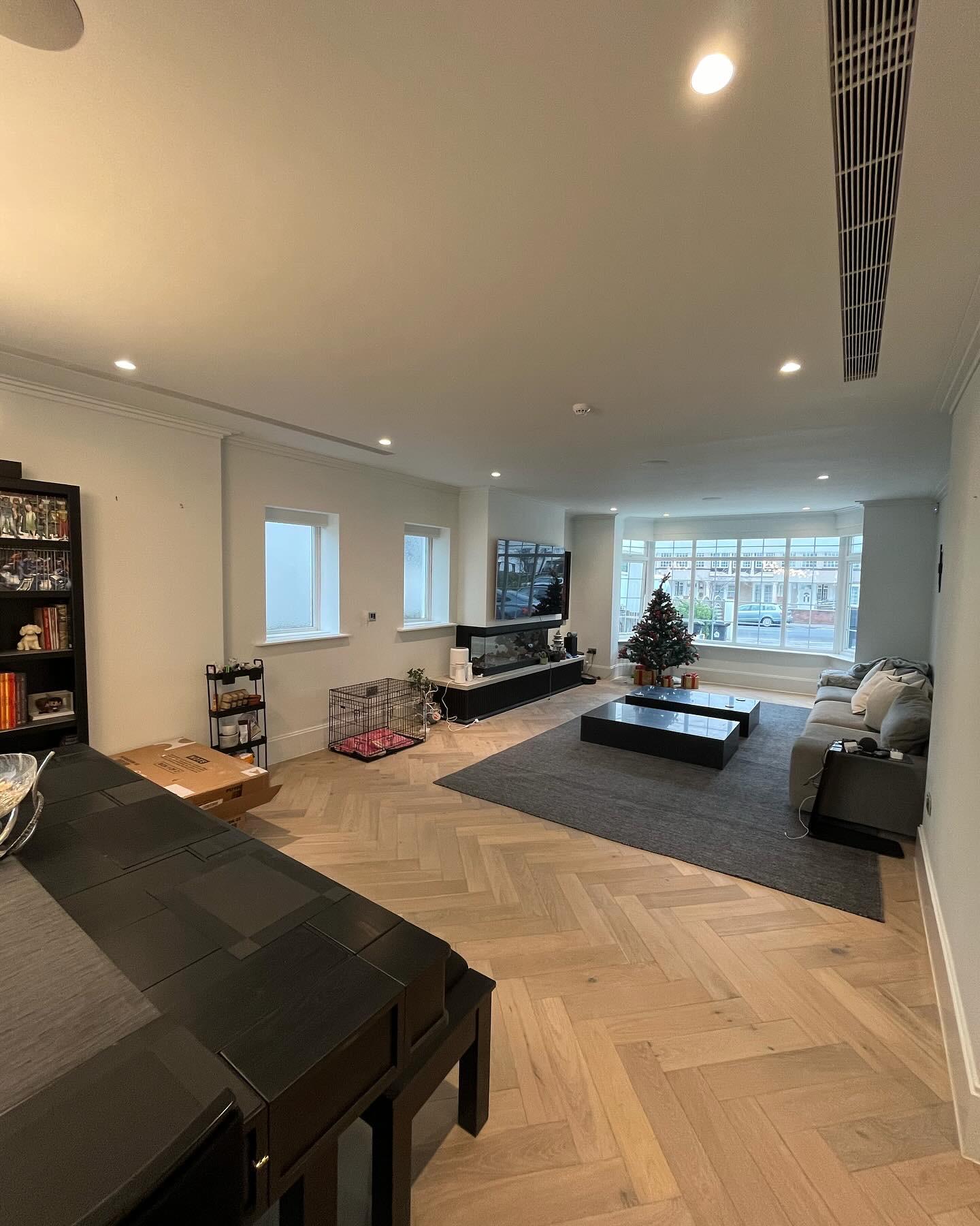 Open plan living room and kitchen, luxury finish, Essex